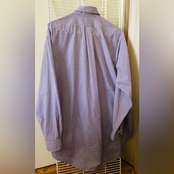 Ralph Lauren Yarmouth Purple And Navy Plaid Polo Shirt Size 16 (Medium) 32/33 - Picture 2 of 7
